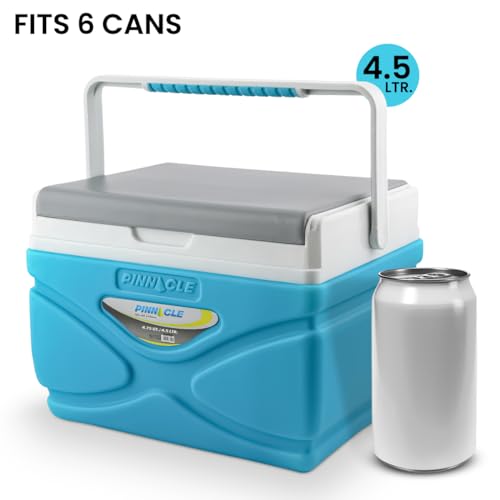 Portable Picnic Cooler 4.5L Hard Cooler Keeps Food Cold 48H Sky Blue