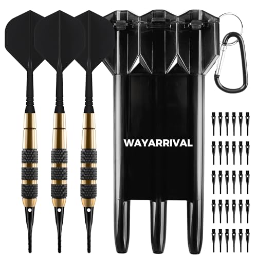 Soft Tip Darts Set 18g with Brass Barrels, Flight, Shaft & Case - 3 Pack