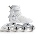 Adult Inline Skates Black White US 8 with ABEC-9 Bearings & Breathable Lining - Optional Brake, Size W 6-9, Variation: White / US Women 8