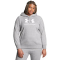 Under Armour Women's Rival Fleece Hoodie Medium Light Gray White Logo