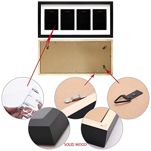 Medal Display Case Black 19.7x9 inch Wall & Desk Shadow Box Organizer