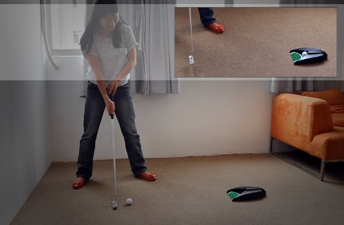 LEAGY 4-Section Portable Two-Way Putter - Left & Right Hand, 2 Golf Balls, 1Pack Golf Bag