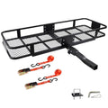 60x20x6 Inch Folding Cargo Carrier for Hitch Mount with 500LBS Capacity and Straps