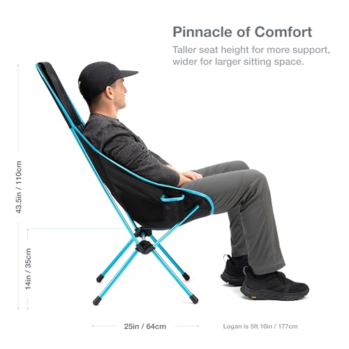 Helinox Savanna High-Back Collapsible Camping Chair - Black