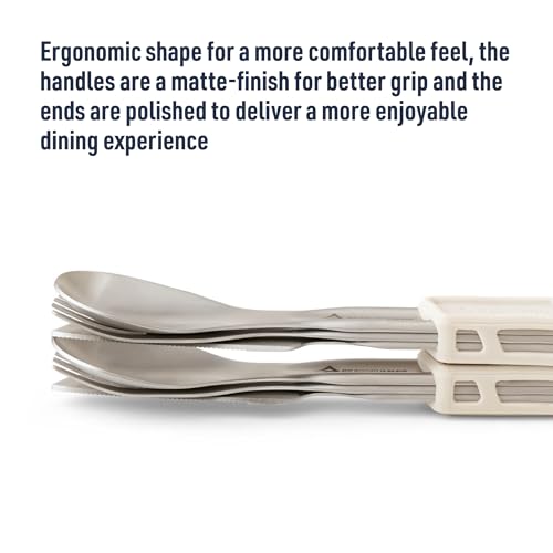 Sea to Summit Detour 2-Person Camping Cutlery Set - Stainless Steel Knives, Forks, Spoons