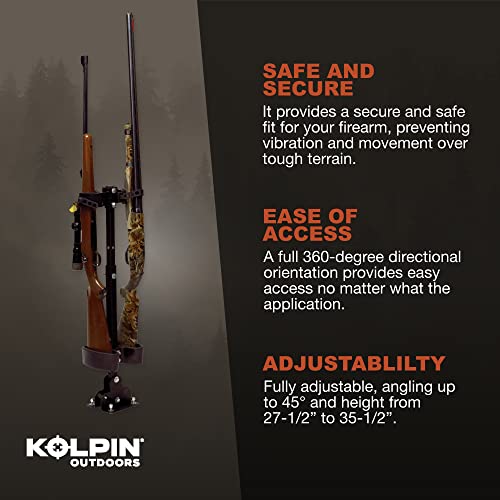 Kolpin UTV Gun Rack - Heavy-Duty Floor Mount for ATV & Utility Vehicles
