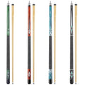 Set of 4 58-Inch Maple Billiard Pool Cues for Adults with 13mm Tips