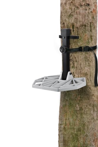 Grey Cast Aluminum Saddle Hunting Platform - Fully Adjustable Silent 12x12 for Tree Stand