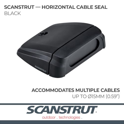 Horizontal Cable Seal for Marine and RV Wiring - Black, IP68 Waterproof