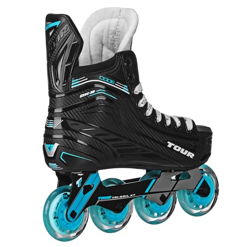 Tour Hockey Code DK9 Roller Hockey Skates, Black, Size 7