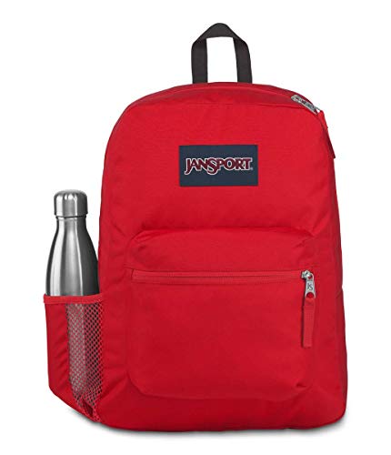JanSport Cross Town Backpack Red Tape - 17x12.5x6 Inch Daypack with Front Utility Pocket