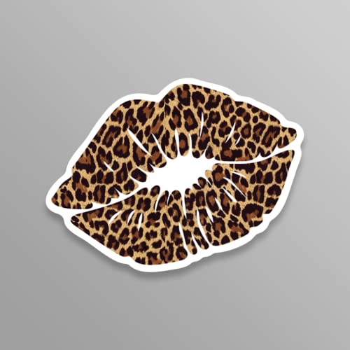 Car Window Vinyl Decal Sticker Leopard Print 2 Pack - 5 Inch Vehicle Decals