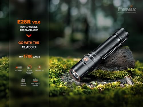 Fenix E28R V2.0 USB-C Rechargeable 1700 Lumen Compact LED Flashlight