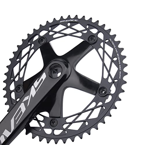 165mm Bike Crankset with 144BCD, 48T/49T Chainring for Track & Fixed Gear Bikes