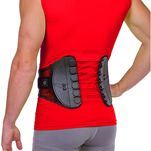 BraceAbility Medium Spine Sport Back Brace for Lumbar Support, Workout & Active Recovery