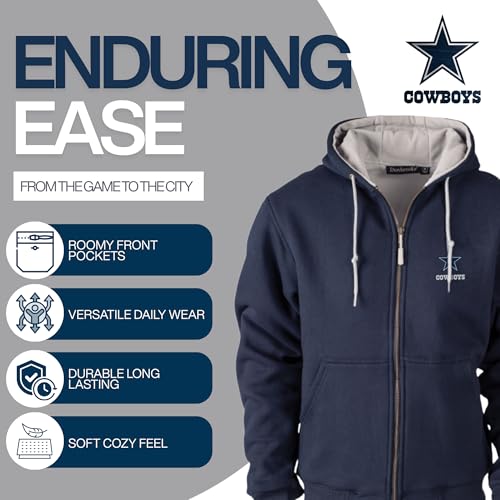 Dunbrooke NFL Dallas Cowboys Full Zip Thermal Hoodie XXL Men’s