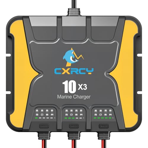 12V 30A Marine Battery Charger 3 Bank Waterproof Smart Maintainer - CXRCY 30A (10A/Bank)