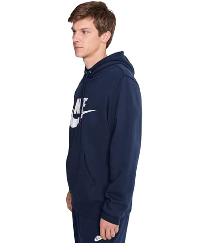 Nike Men's XX-Large Obsidian/White Pull-over Fleece Hoodie - Casual Sweatshirt