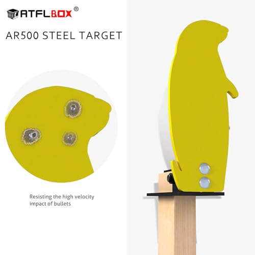 2 Pack Auto Reset Steel Shooting Targets 12.5x5.5 Inch Prairie Dog Silhouette AR500