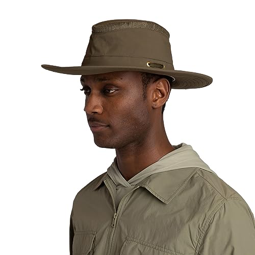 Tilley Airflo Sun Hat - Olive, UPF 50+ Recycled Nylon, Water-Resistant, Mesh Ventilation, Packable, Unisex