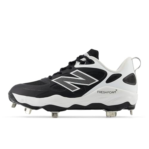 New Balance Women's Fresh Foam Velo V4 Softball Cleats - Black/White 8