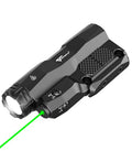 VOTATU M6L-G Picatinny/MLOK Tactical Flashlight Laser Combo Black, 2400 Lumens, Green Laser, Touch Pad