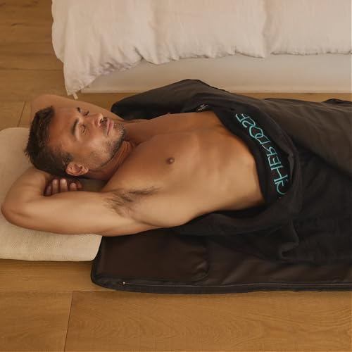 HigherDOSE Infrared Sauna Blanket with Low EMF, 9 Temperature Levels, Portable Home Spa