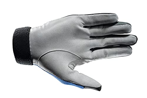 HEAD Leather Racquetball Glove - Sensation Lightweight Breathable Glove for Right & Left Hand - Royal/Black, Left - Large