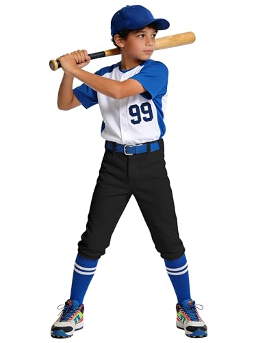 Toddler Baseball Pants 2T-5T for Boys - Black, 16 Years Size