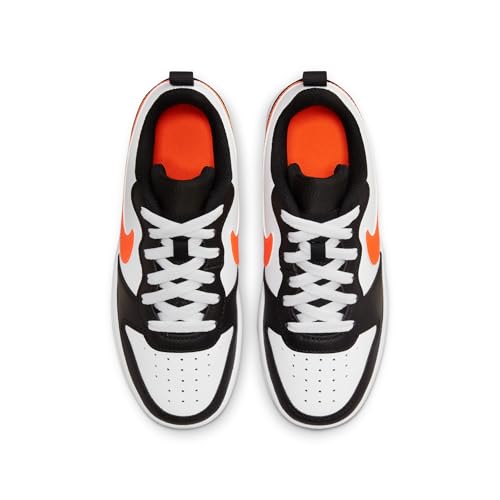 Nike Boys' Court Borough Low 2 PSV Trainers - White/Orange/Black, Big Kid 6
