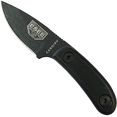 ESEE Candiru Fixed Blade Knife Black Handle & Blade - Survival Tool
