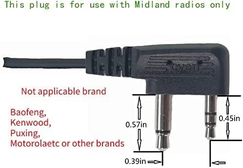 WETIN Walkie Talkie earpiece Walkie Talkie Headset with mic Compatible Midland Walkie Talkie Earpiece gxt1000vp4 gxt1000 with PTT/VOX Pair