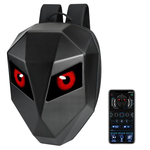 DABASHAN Motorcycle Backpack with LED Screen, Waterproof Hard Shell, Large Capacity, Adjustable Straps — Ideal for Riding & Travel