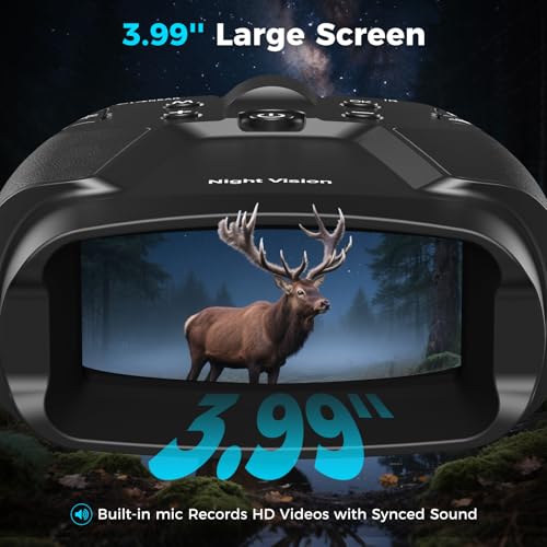 Vtiisamao Dark Gray Night Vision Goggles with 8X Zoom & HD Display