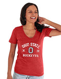 Ohio State Buckeyes NCAA Womens Tri-Blend Mascot T-Shirt Medium - Team Color