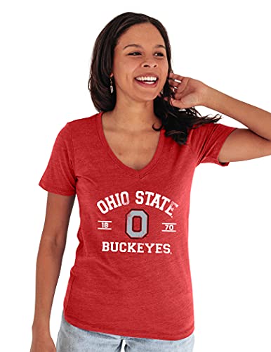 Ohio State Buckeyes NCAA Womens Tri-Blend Mascot T-Shirt Medium - Team Color