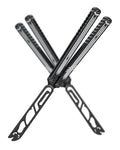 Black Nabalis x Seongbae Butterfly Knife Balisong - 7075 Aluminum Channel Design