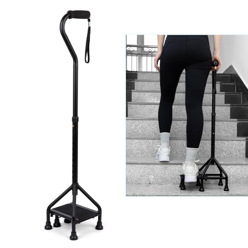 Adjustable Stair Climbing Cane for Seniors with Non-Slip Walk Aid