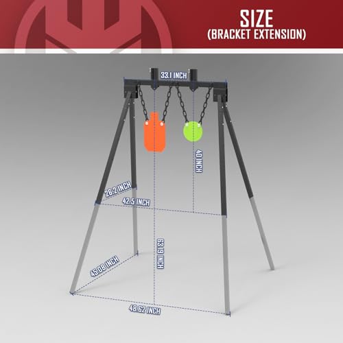 Height-Adjustable AR500 Steel Shooting Targets Set with Stand - Silhouette & Gong