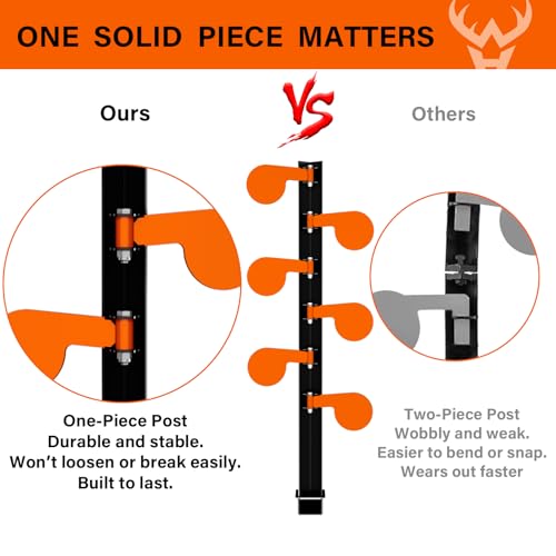 AR500 Steel Dueling Tree Shooting Target Kit with Stand and Paddles