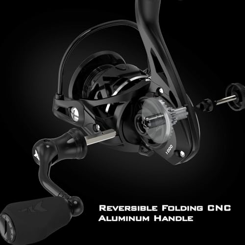 KastKing Zephyr 500 Spinning Fishing Reel - Black, 5.2:1 Gear Ratio, Ultralight