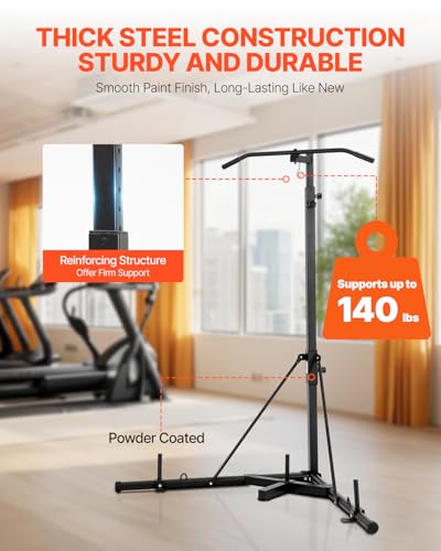 2-in-1 Punching Bag Stand with Pull-Up Bar - Adjustable Steel Workout Equipment