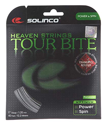 Solinco Tour Bite Diamond Rough Tennis String Set 17G 1.20mm Silver