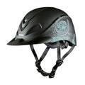 Troxel Rebel Bold Turquoise Rose Medium Horse Riding Helmet - Lightweight, Adjustable, Low-Profile Safety Gear