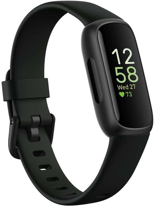 Fitbit Inspire 3 Fitness Tracker - Advanced Health Insights & Stress Management | Includes Small & Large Bands (Midnight Zen/Black)