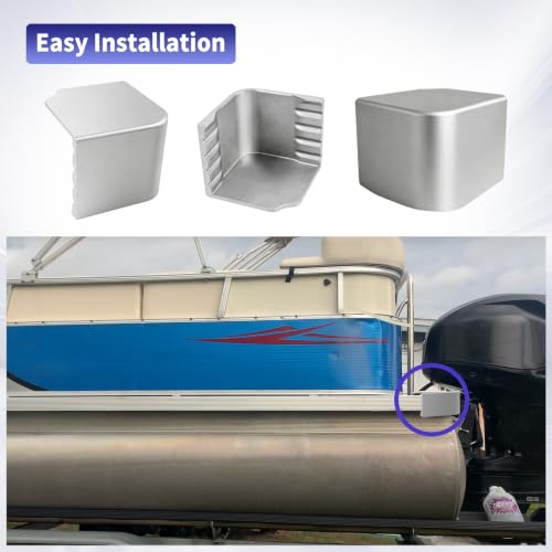 Pontoon Boat Aluminum Corner Cap Casting for 90 Rounded Corners - Variation 1