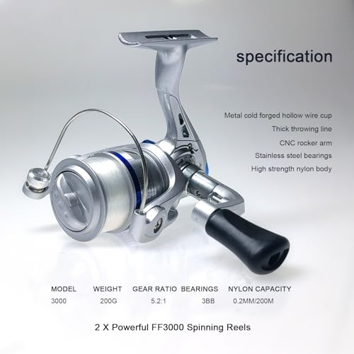 2-Piece Telescopic Fishing Rod and Reel Combo with Accessories