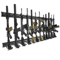 Upbci Gun Rack Wall Mount - Adjustable Aluminum 12-Slot Black Variation