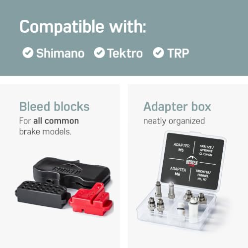 Bike Brake Bleeding Kit for Shimano, Tektro & TRP Hydraulic Disc Brakes