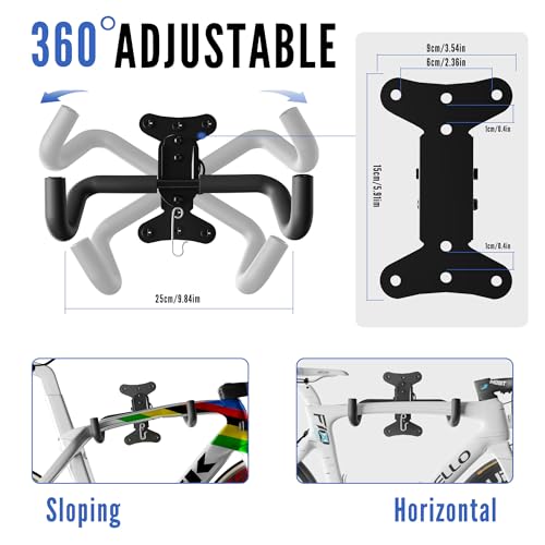 Single Piece Bicycle Wall Mount Bike Rack Garage Storage Hooks